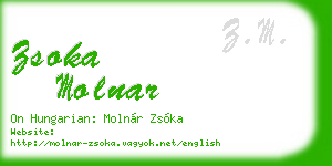 zsoka molnar business card