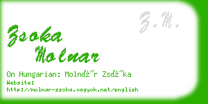 zsoka molnar business card